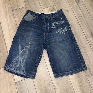 Men's Graphic Denim Shorts